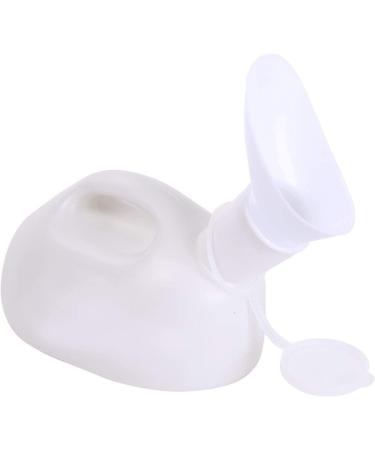 Men's Urinal with Hand held Portable Urine Cup Male Urinal Portable Male Urine Bottles Non Spill Unisex Urinal 2000mL Thick Plastic Bedpan