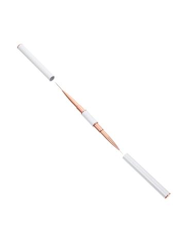 Housoutil Pull Line Nail Art Pen Nail Art Pens Acrylic Nail Brush Nail Art Liner Brush Manicure Tool Nail Art Painting Nail Tech Accessories Point Marking Pen White Metal Painted Paint Pen