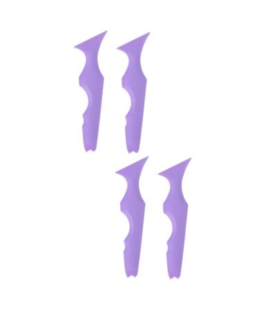 Beavorty 4 Pcs Silicone Beauty Ruler Eye Shadow Angled Eyeliner Stencils Eyeliner Stencils Aid Sample Face