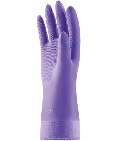 Fleece short cleaning housework gloves Dishwashing with fleece plastic gloves pink - Buy Online on GoSupps.com