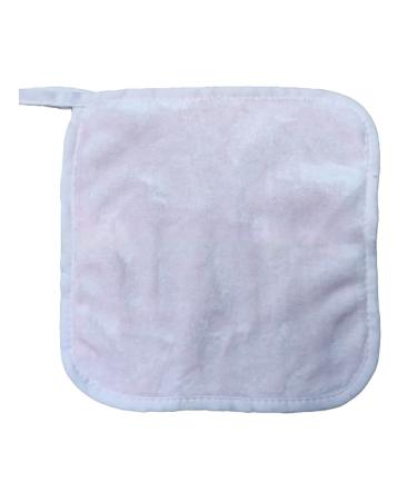 kawehiop 10 Pieces Woman Face Cleaning Cloth Reusable Washable Solid Color Hanging Girls Ladies Makeup Cosmetic Remover Pad Pink