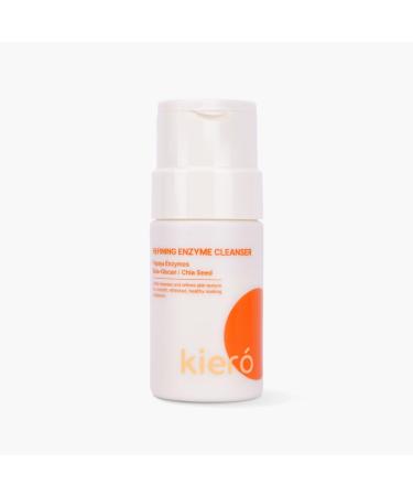 Kiero Refining Enzyme Cleanser - Foaming Enzyme Powder Face Wash with Papaya Enzymes Chia Seeds & Beta-Glucan - Vegan Facial Cleanser with Gentle Exfoliation for Pore Buildup & Impurities (1.76 oz)