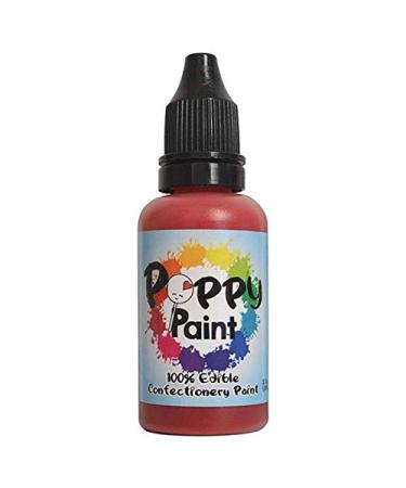 Edible Poppy Paints Starter Set Kit - Fast Drying Paint for Cake Pops, Cookies, Chocolates - Red, Orange, Yellow, Green, Blue, Black, Brown, White - Super Shine & Poppy Thinner - 30ml Each - Buy Online on GoSupps.com
