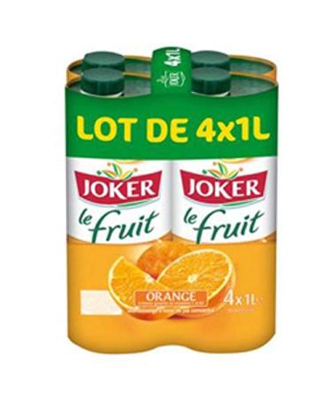 Joker Orange Juice Without Pulp - Pack of 4 1L Bottles