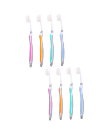 Minkissy 8 pieces Ultrafine soft toothbrush soft bristle toothbrush teenage toothbrush automatic toothbrush children's toothbrush travel toothbrush coal teeth man after the