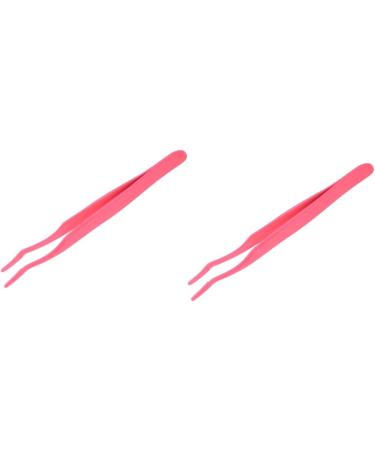 Buy 2pcs Steel Tweezers - Portable Pink 14.5x2.8x1.2cm | International Shipping Available - Buy Online on GoSupps.com