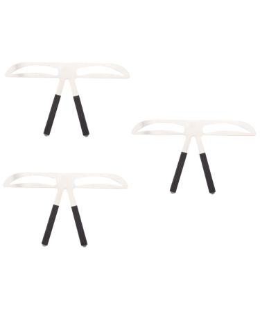 NOLITOY 3pcs Eyebrow Ruler Stencil Assistant Reusable Brow Stencils Tool Eyebrow Shape Miss Eyebrow Card mediumx3pcs As Shownx3pcs