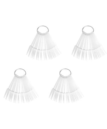 Beaupretty 160 pieces of fan-shaped color card nail polish display tip incorrect nail tip made of plastic in a fan shape nail polish training display nail art display