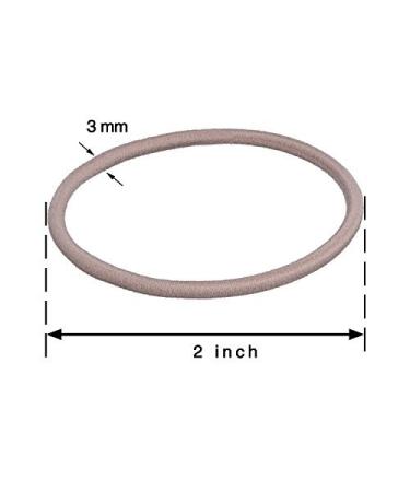 100 Elastic Hair Ties - Beige Ponytail Holders | Durable Hair Bands for All Hair Types - International Shipping Available - Buy Online on GoSupps.com