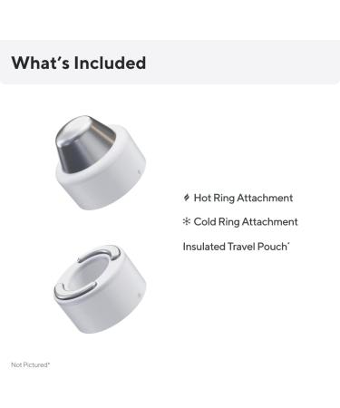 TheraFace PRO - TheraFace Hot and Cold Rings - Facial Therapy Care Device Attachment Kit to Improve Skin Health and Reduce Face Tightening - Powered by Cryothermal Technology - White - Buy Online on GoSupps.com