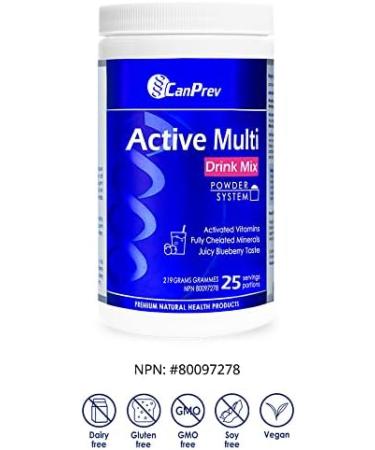 CanPrev Active Multi Drink Mix | 219g Powder | 25 Essential Vitamins And Minerals | Bioactive B Vitamins And Fully Chelated Minerals - Buy Online on GoSupps.com