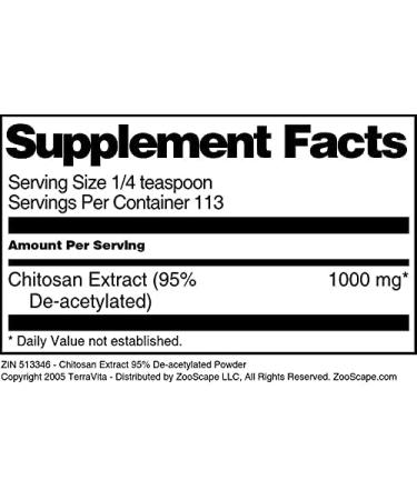 Chitosan Extract 95% De-acetylated Powder (4 oz ZIN: 513346) - 3 Pack - Buy Online on GoSupps.com