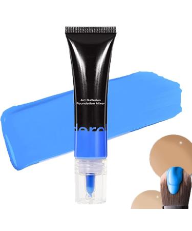 Blue Foundation Foundation Mixing Pigment for Adjusting Shade Blue Pigment for Foundation Sweat-Proof Long Lasting Silky-Smooth Liquid Foundation Lightweight and Easy to Blend with Foundation(Warm to Cold)