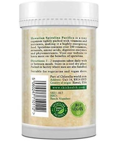 Premium Hawaiian Spirulina Powder 250g - Immune System Boost | Eye & Brain Health | Over 100 Vitamins - Buy Online on GoSupps.com