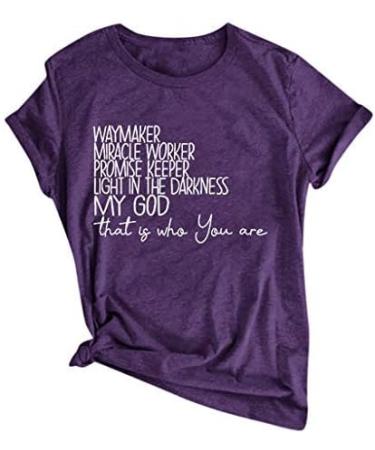 Waymaker Light in The Darkness Christian T Shirt - Purple XX-Large - Buy Online on GoSupps.com