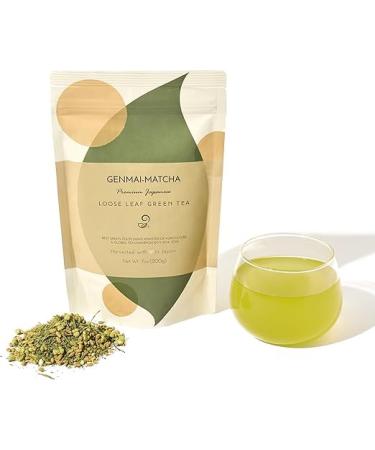 JAPANESE GREEN TEA CO. - Genmai Matcha - Th Vert Premium Japonais avec Riz Brun et Matcha - Fukamushi Sencha - Th Profond - Des Fermes de Th Vert Arahataen - Th Faible en Caff ine
