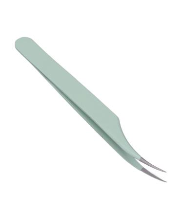 Curved eyelash extension tweezers stainless steel-precision eyelash tweezers for separating cluster eyelashes narrow bite non-slip handle can be used several times stainless steel material