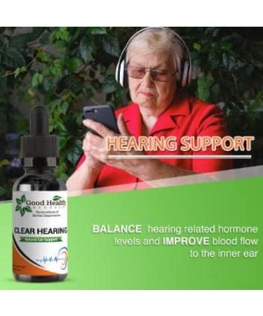 Good Health Herbals Clear Hearing Herbal Extract - Natural Support for Irritated Ears, Ringing in Ears, and Ear Congestion - 2 Ounce - Buy Online on GoSupps.com