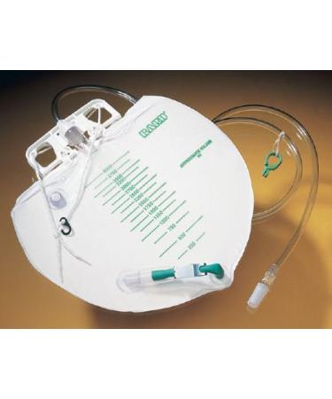 5 -Pack Bard Large Capacity Center Entry Urinary Drainage Bag 4000ml Bed Bag Sterile - Center Entry 4000ml