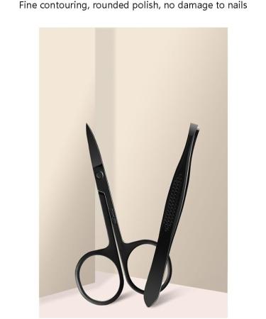 Nail Scissors Nail Clippers Set Manicure Set Sharp and Durable Fingernail Clipper with Nail File Manicure Tools for Men Women Toenail Clippers (Color : Black A) - Buy Online on GoSupps.com