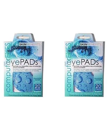 Computer Eyes Cool Aqua 2 Packs of 40 Eye Pads