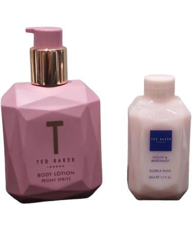 Ted peony spritz body lotion 250ml with Travel size Violet & Bergamot bubble bath 100ml - Buy Online on GoSupps.com