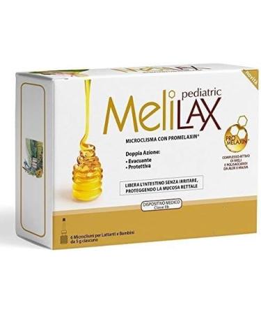 MELILAX Pediatric Microclismi with promelaxin for Infants and Kids 6 x 5 g