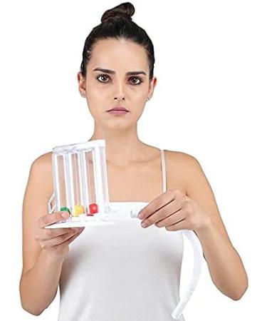 HealthAndYoga(TM) Deep Breathing Exerciser - Improve Lung Capacity with Breath Exercise Measurement System - Buy Online on GoSupps.com