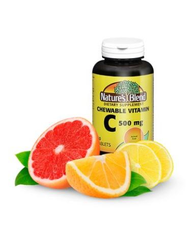 Chewable Vitamin C. Great Tasting Low Sugar Essential Vitamin Does not Promote Tooth Decay. 500mg 60 Tablets.