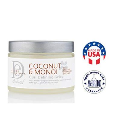 Design Essentials Coconut & Monoi Curl Defining Gelee 12oz - Sunflower, Marshmallow Root & Aloe | Natural Styling Gel - Buy Online on GoSupps.com