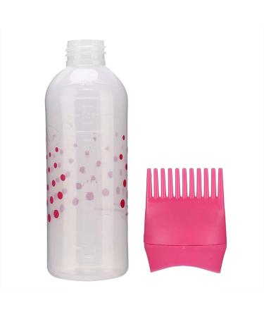 Hair Tard Bottle with Comb Applicator - 170ml Shampoo Squeeze Bottle for Salons & Barbershops (Rose Red) - Buy Online on GoSupps.com
