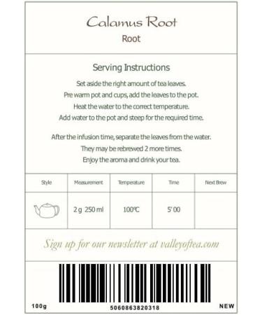 Organic Calamus Root Tea - Premium Quality Cut and Dried Sweet Flag 100g - Pack of 1 - Buy Online on GoSupps.com