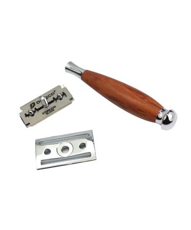 Classic Men's Safety Razor - Vintage Style Double Edge Aluminum Alloy in Dark Brown | International Shipping Available - Buy Online on GoSupps.com
