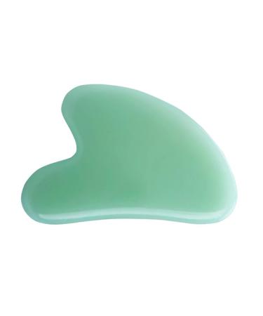 Gua Sha facial tool natural jade stone guasha board for spa acupuncture therapy triggerpunkt treatment gua Sha scraping massage tool (green)