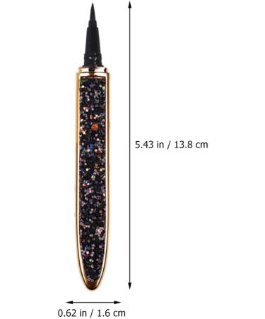 Healeved 2pcs Diamond Eyeliner Liquid Liner Pen Self- Adhesive Eyeliners Green Tint Conditioner Silver Black - Buy Online on GoSupps.com