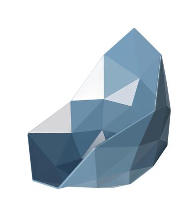 Cabilock Fruit Serving 2 Pcs Fruit Tray Ice Cream Decor Centerpiece Bowl Bowls Salad Glass Bowl Plastic Counter re-usable 28X28X12.5cmx2pcs Bluex2pcs