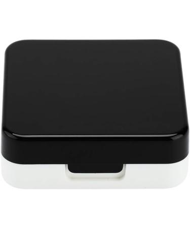 Uxsiya Mini Contact Lens Case Portable Contact Lens Container Mirror+Bottle+Container Holder+Tweezers for Travel Home Use(Black) - Buy Online on GoSupps.com