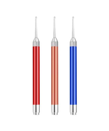3pcs Removal Childrens Remover for Blue Light Digger Earwax Golden Spoon Luminous Led Red Scraper Health Clean Tool Gift Tools Practical Olds Pick Care Wax Picking Assorted Color 17.8x1cm