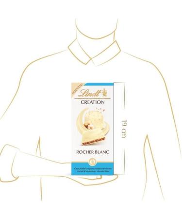 Lindt - Tablette CREATION Blanc Rocher Pralin - Chocolat Blanc 148g (Lot de 4) Rocher Blanc 150g (Lot de 4) - Buy Online on GoSupps.com