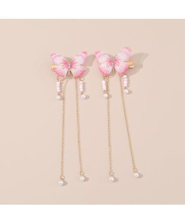 Limtula Chinese Hair Clip with Tassels Vintage Butterfly Hair Clip for Spring r Side Hair Ponytail Hairpins for Teens Pink - Buy Online on GoSupps.com