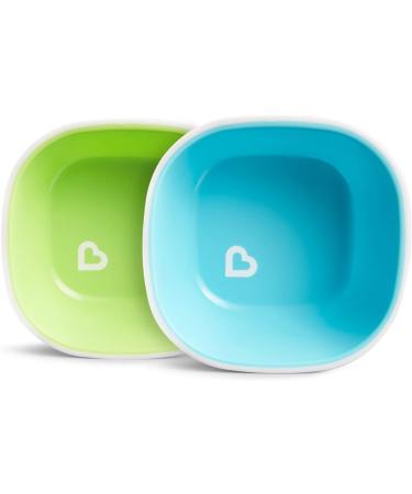 Munchkin Splash 4 Piece Toddler Divided Plate and Bowl Dining Set | Baby Feeding Weaning Set | BPA Free | Blue/Green - Buy Online on GoSupps.com