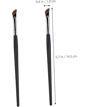 BELLIFFY 2pcs Eyebrow Brush Makeup Brush Eyeliner Brush Slanted Concealer Brush Angled Brush Artificial Fiber - Buy Online on GoSupps.com