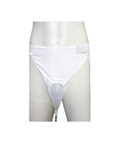 Urine Collection Bag Condom Catheter for Men Reusable Portable Silicone Urinal with 2 Urine Catheter Bags (Men White)