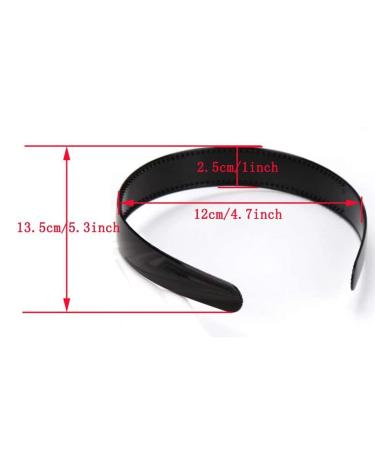 XUTONG 1 Inch Black Plastic Headbands 20 Pack - Plain Craft Hard Headband with Teeth for Women and Girls - Buy Online on GoSupps.com