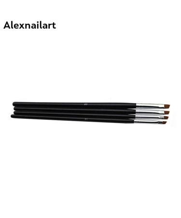 Premium 4-Piece Nail Art Brush Set for UV Gel & Acrylic Designs - Professional & Home Use - Buy Online on GoSupps.com