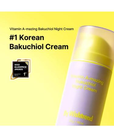 Buy WISHTREND Vitamin A-mazing Bakuchiol Retinal Night Cream - Korean Retinol Alternative for Anti-Aging Skin Smoothing & Pore Refining - Ideal for Sensitive Skin (0.35 Oz - Buy Online on GoSupps.com