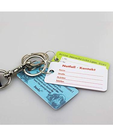 2 x High-Quality PVC Pet Emergency Cards Set - Red with Key Ring | Essential Safety for Pets | International Shipping - Buy Online on GoSupps.com