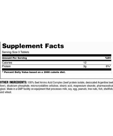 Universal Beef Aminos Tablets | 100% Pure Beef Protein Complex with EAAs & BCAAs | 66 Servings of Desiccated Argentine Beef Liver - Buy Online on GoSupps.com