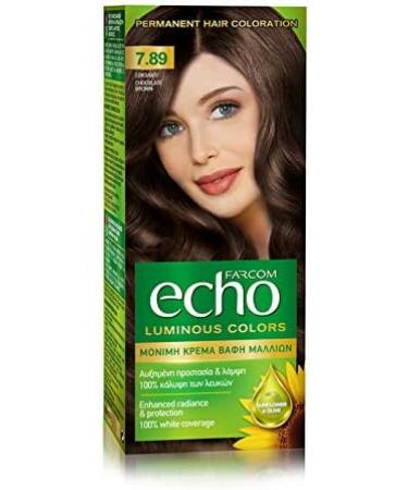 FARCOM Echo hair color with natural olive extract and vitamin C 60ml (7.89 chocolate) - Buy Online on GoSupps.com
