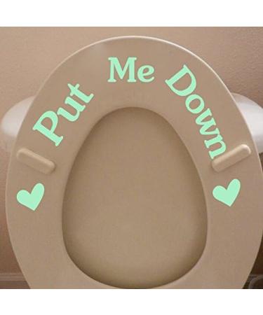 SNNplapla Put Me Down Fluorescent Sticker Decal - Toilet Seat Reminder Vinyl Sign for Home Wall Decor - Buy Online on GoSupps.com